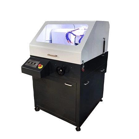 QG-100X手动金相切割机 - 立地一体式，自动循环冷却，分体式双层定位平台